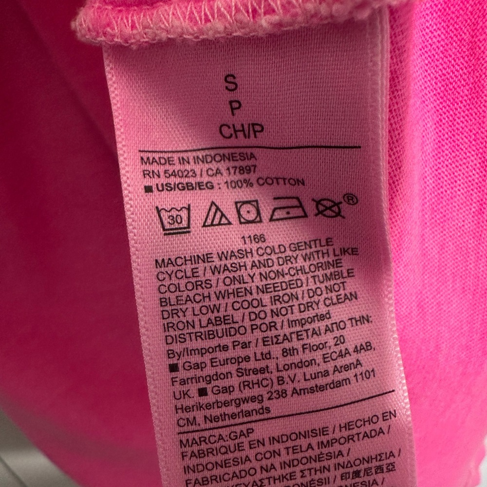 Gap T-Shirt Womens Small Pink Organic Cotton Vintage Soft Short Sleeve Crewneck - Picture 3 of 4